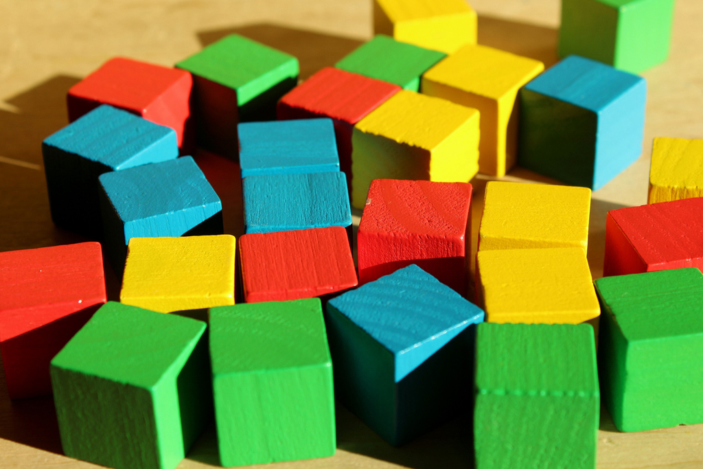 Multi-colored blocks