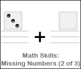 Math Skills - Missing Numbers (2 of 3) Printable Worksheet