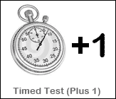 Timed Test (plus 1) Printable Worksheet