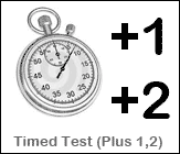 Timed Test (plus 1 and 2) Printable Worksheet