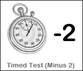 Timed Test (minus 2) Printable Worksheet
